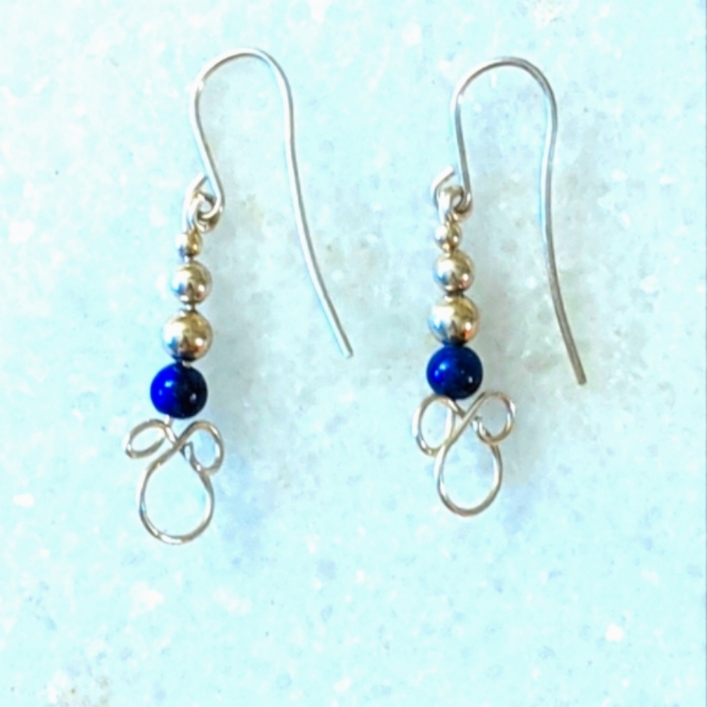 Sterling & Lapis Vintage earrings